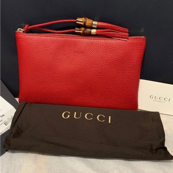 Auth. Gucci Bamboo tassel pouch - Picture 6 of 9